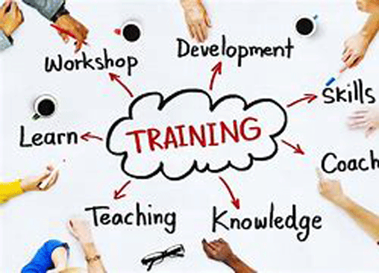 Training mind map: workshop, development, skills, coach, knowledge, teaching, learn